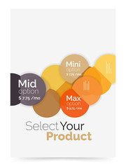 Business layout - select your product with sample options