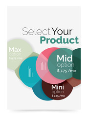 Fototapeta premium Business layout - select your product with sample options