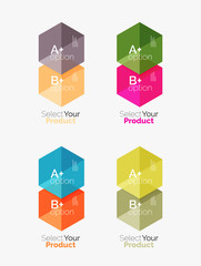 Geometric paper business infographics layouts