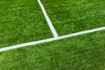 Obraz premium Lines on soccer football field