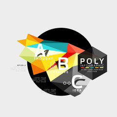 Abstract polygonal infographics