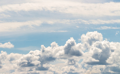 colorful dramatic sky with cloud at sunset