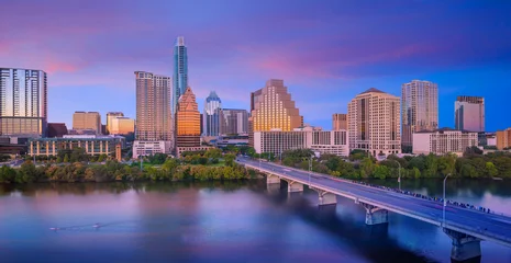 Zelfklevend Fotobehang Skyline van de binnenstad van Austin, Texas © f11photo