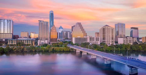 Poster Skyline der Innenstadt von Austin, Texas © f11photo