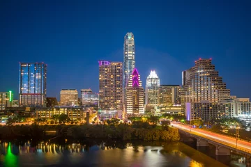 Fototapeten Skyline der Innenstadt von Austin, Texas © f11photo