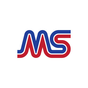 Initial Letter MS Linked Design Logo