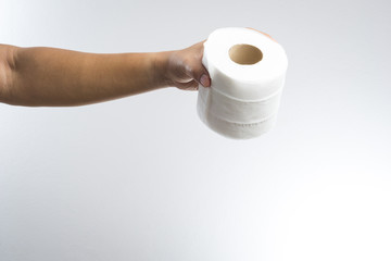 Hand with tissue paper