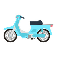 Fototapeta premium Retro vector scooter illustration.