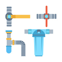 Pipes vector icons isolated.