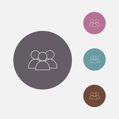 user group outline icon illustration
