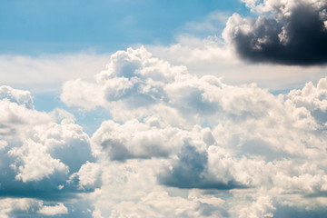 colorful dramatic sky with cloud at sunset