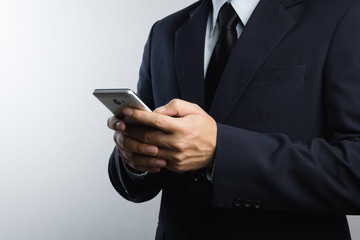 Businessman using mobile phone