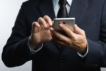 Businessman using mobile phone