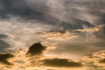 Fototapeta premium colorful dramatic sky with cloud at sunset