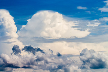 colorful dramatic sky with cloud at sunset