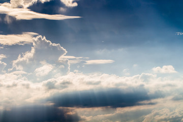 Obraz premium colorful dramatic sky with cloud at sunset