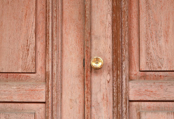 old wooden door locked