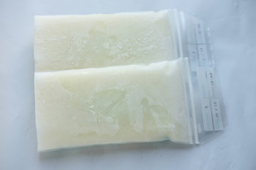 Frozen breast milk storage bags
