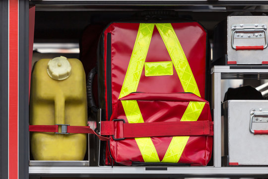first aid kit fire truck