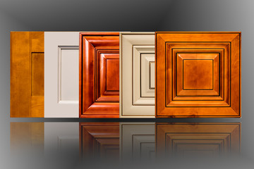 Cabinet wooden doors for kitchen and bathroom furniture. Kitchen, Door, Wood