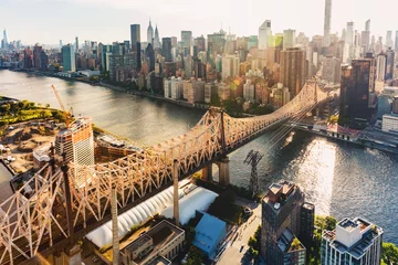 Selbstklebende Fototapete Brooklyn Bridge Queensboro Bridge über den East River in New York City