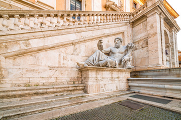 Fototapeta na wymiar stairway in a monument in Rome