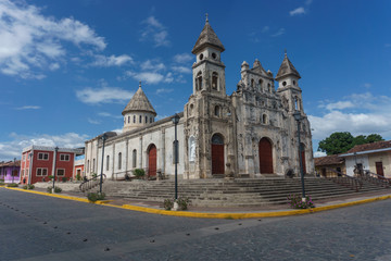 Fototapeta na wymiar Guadalupe Church view in Granada, Nicaragua