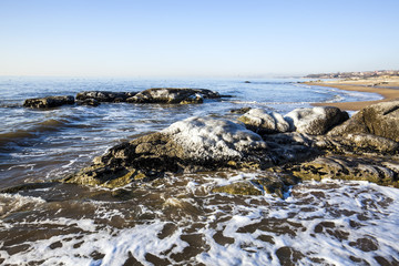 Winter seaside scenery