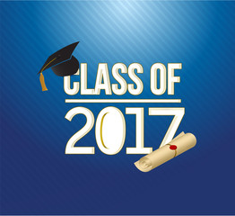 class of 2018 white sign illustration design