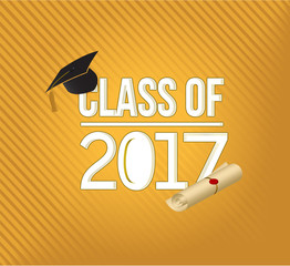 class of 2018 white sign illustration design