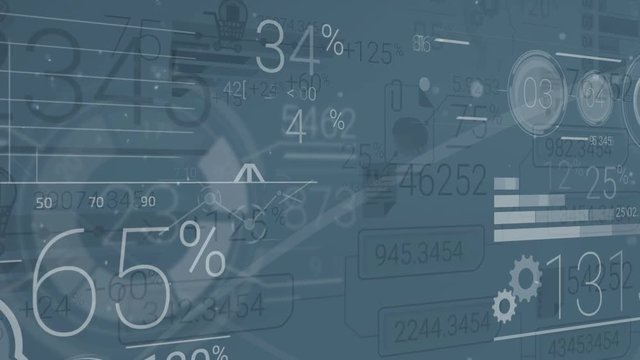 Dark Blue Corporate Background With Abstract Elements Of Infographics