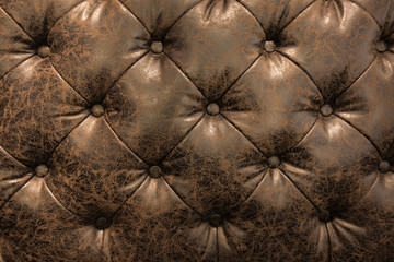 Luxury brown or black leather with button texture background clo