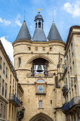 Fototapeta na wymiar Bell tower gate in Bordeaux