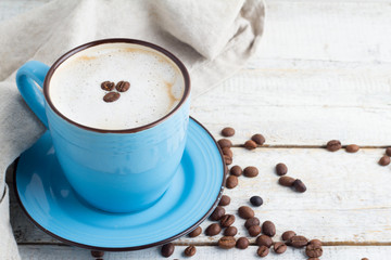 cappuccino on a white background