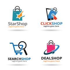 Shop Pack Logo Template Design Vector