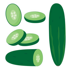 Sliced cucumber set