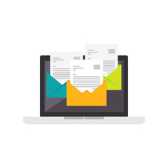Email icon. E-mail flat design. Communication concept