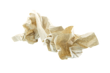 Used tissue paper