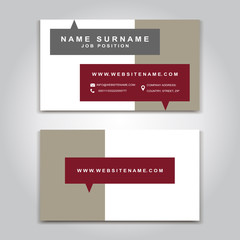 Vector Business Card creative Design, Modern trend style