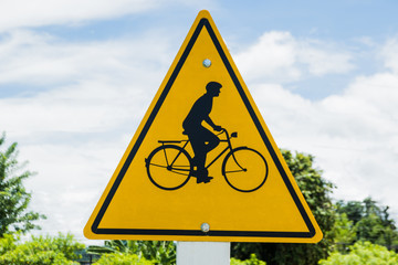 Bicycle traffic sign