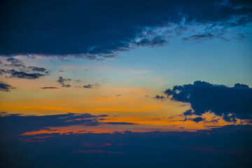 Stunning beautiful sunset in the Gulf of Thailand.