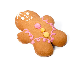 traditional gingerbread isolated on white background