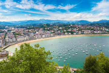 Naklejka premium Panoramic view of San Sebastian