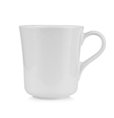 White Mug isolated on white background.