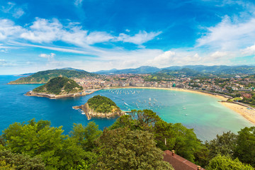 Naklejka premium Panoramic view of San Sebastian