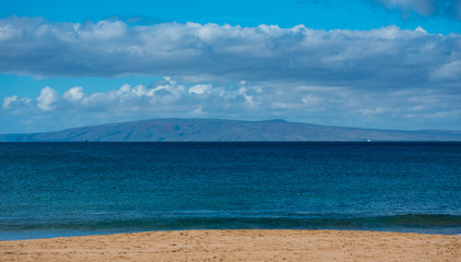A view of Maalaea Bay from Kealia Pond National Wildlife Refuge