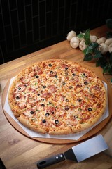 Combination pizza baked