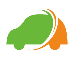green car silhouette icon