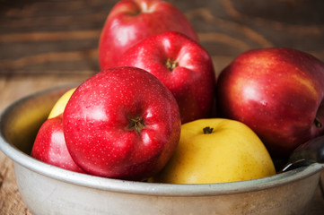 A Group Of Red Ripe Apples