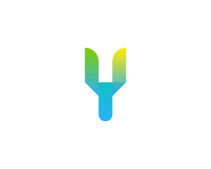 Initial Letter Y Gradient Logo Design Element